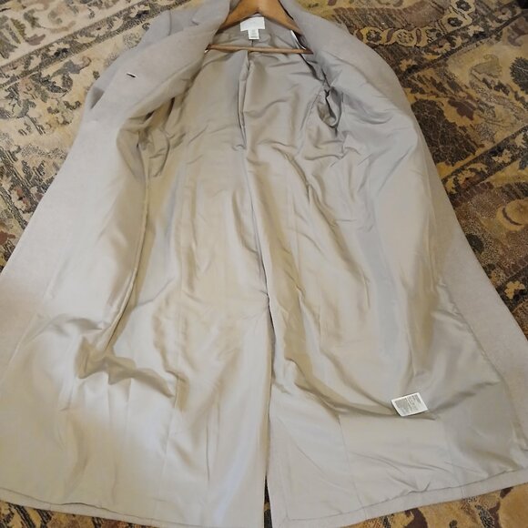 H & M Tan Wool Blend Long Overcoat -EU32/US XXS - Picture 9 of 12